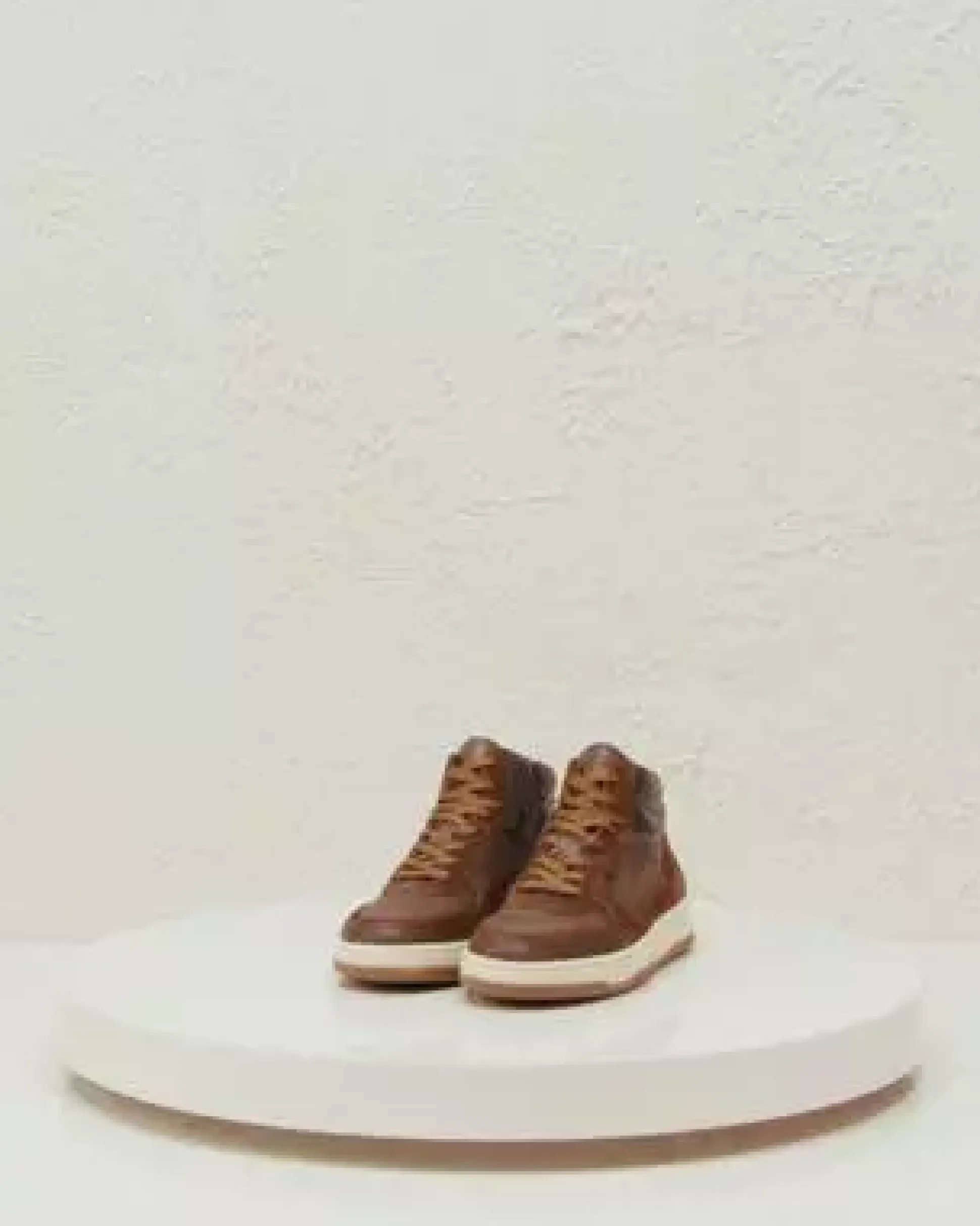 Sneakers Alta Uomo in Pelle e Camoscio