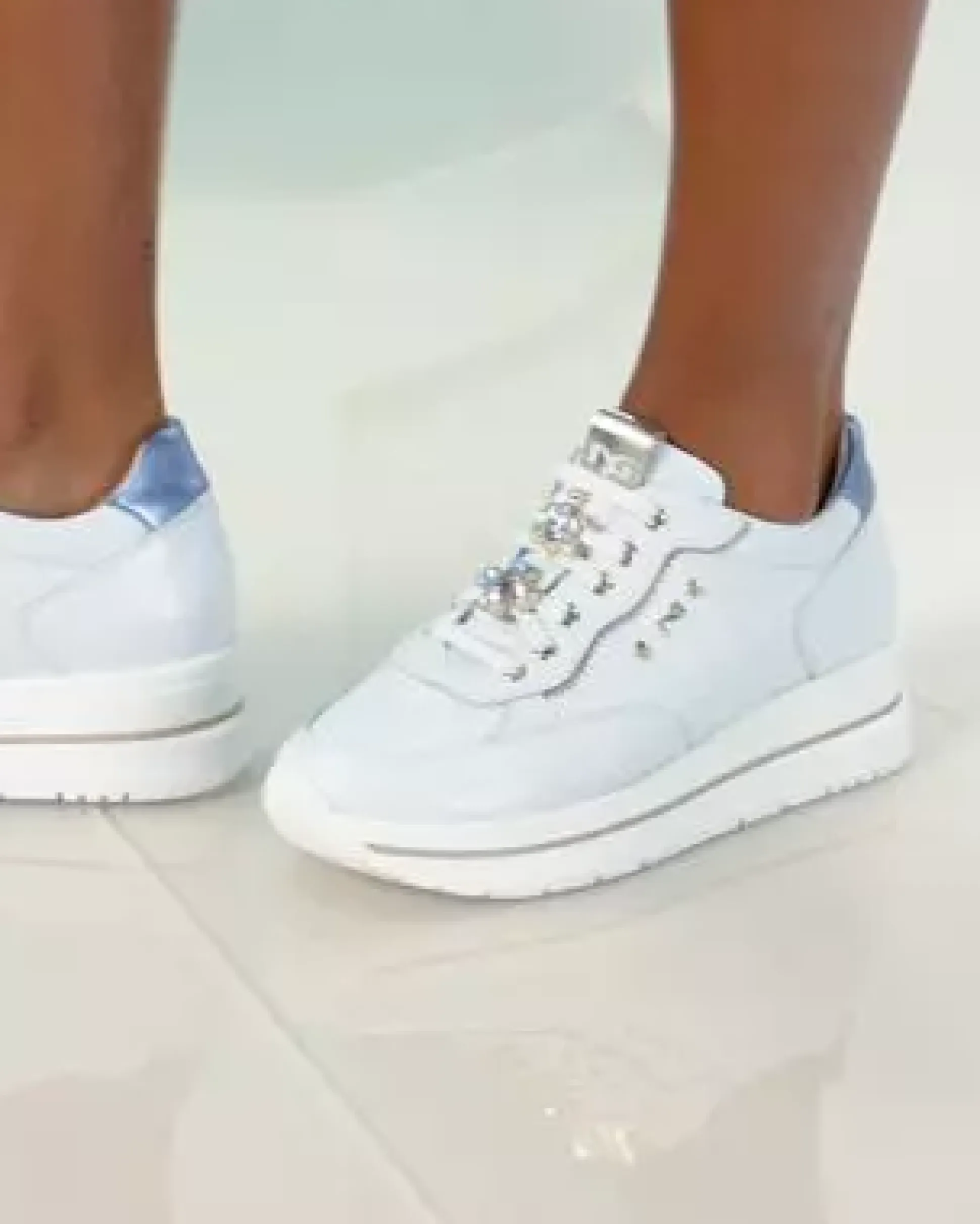 Sneakers Donna in Pelle e Materiale Tecnico