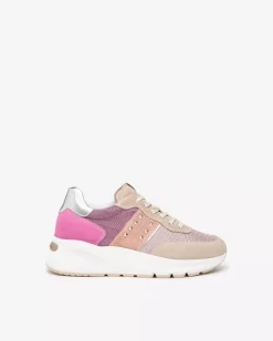 Sneakers Donna in Pelle, Suede e Tela