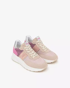 Sneakers Donna in Pelle, Suede e Tela