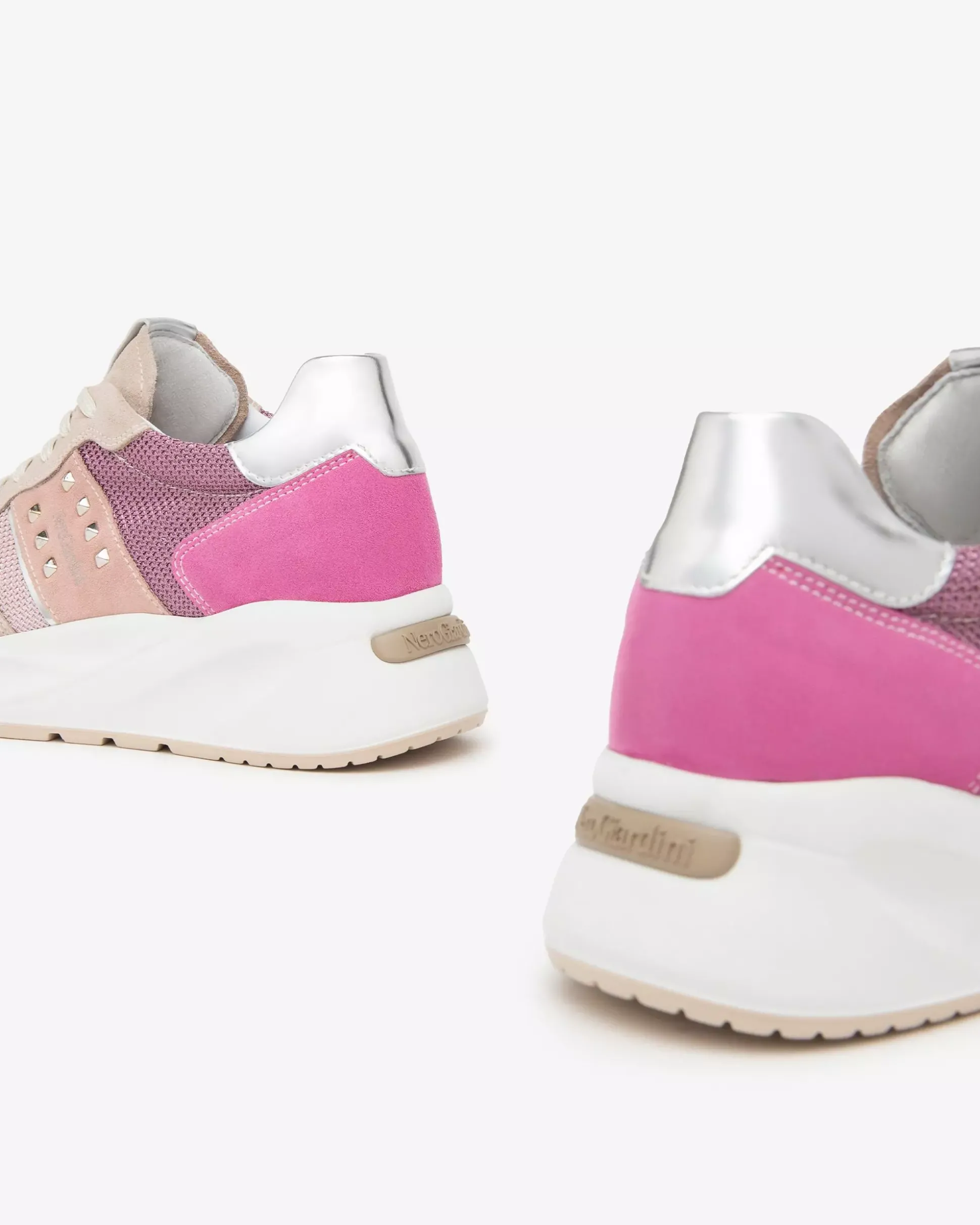 Sneakers Donna in Pelle, Suede e Tela