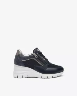 Sneakers Donna in Pelle, Tela e Materiale Tecnico