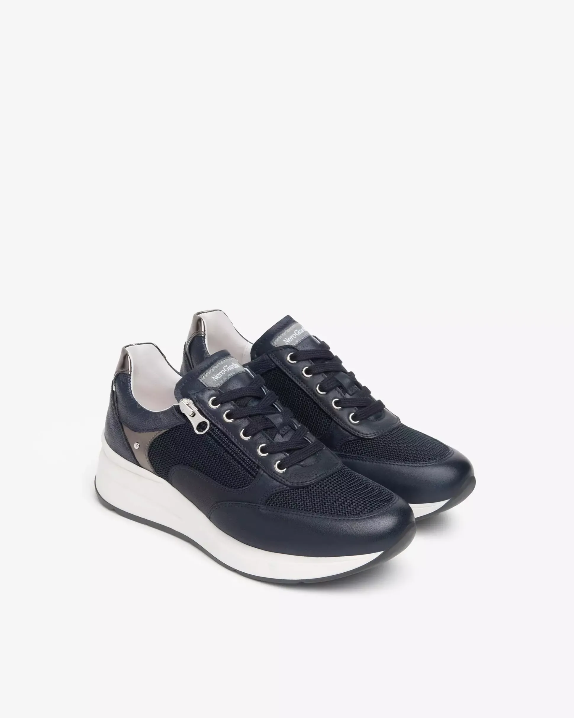 Sneakers Donna in Pelle, Tela e Materiale Tecnico