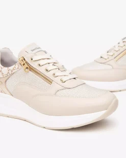 Sneakers Donna in Pelle, Tela e Materiale Tecnico