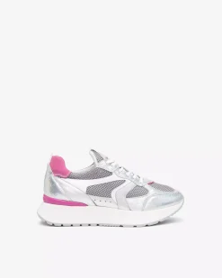 Sneakers Donna in Pelle, Tela e Suede