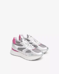 Sneakers Donna in Pelle, Tela e Suede