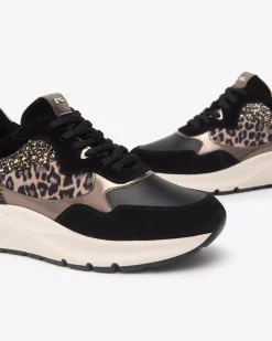 Sneakers Donna in Suede, Pelle e Materiale Tecnico