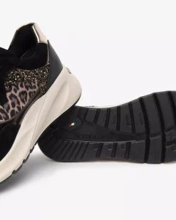 Sneakers Donna in Suede, Pelle e Materiale Tecnico
