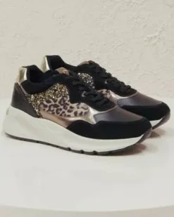 Sneakers Donna in Suede, Pelle e Materiale Tecnico