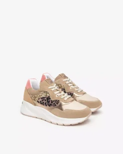 Sneakers Donna in Suede, Pelle e Materiale Tecnico