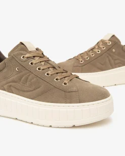 Sneakers Donna in Suede, Pelle  e Materiale Tecnico
