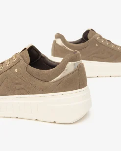 Sneakers Donna in Suede, Pelle  e Materiale Tecnico