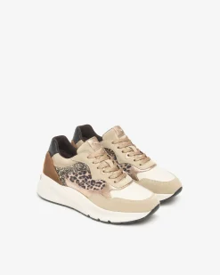 Sneakers Donna in Suede, Pelle e Materiale Tecnico