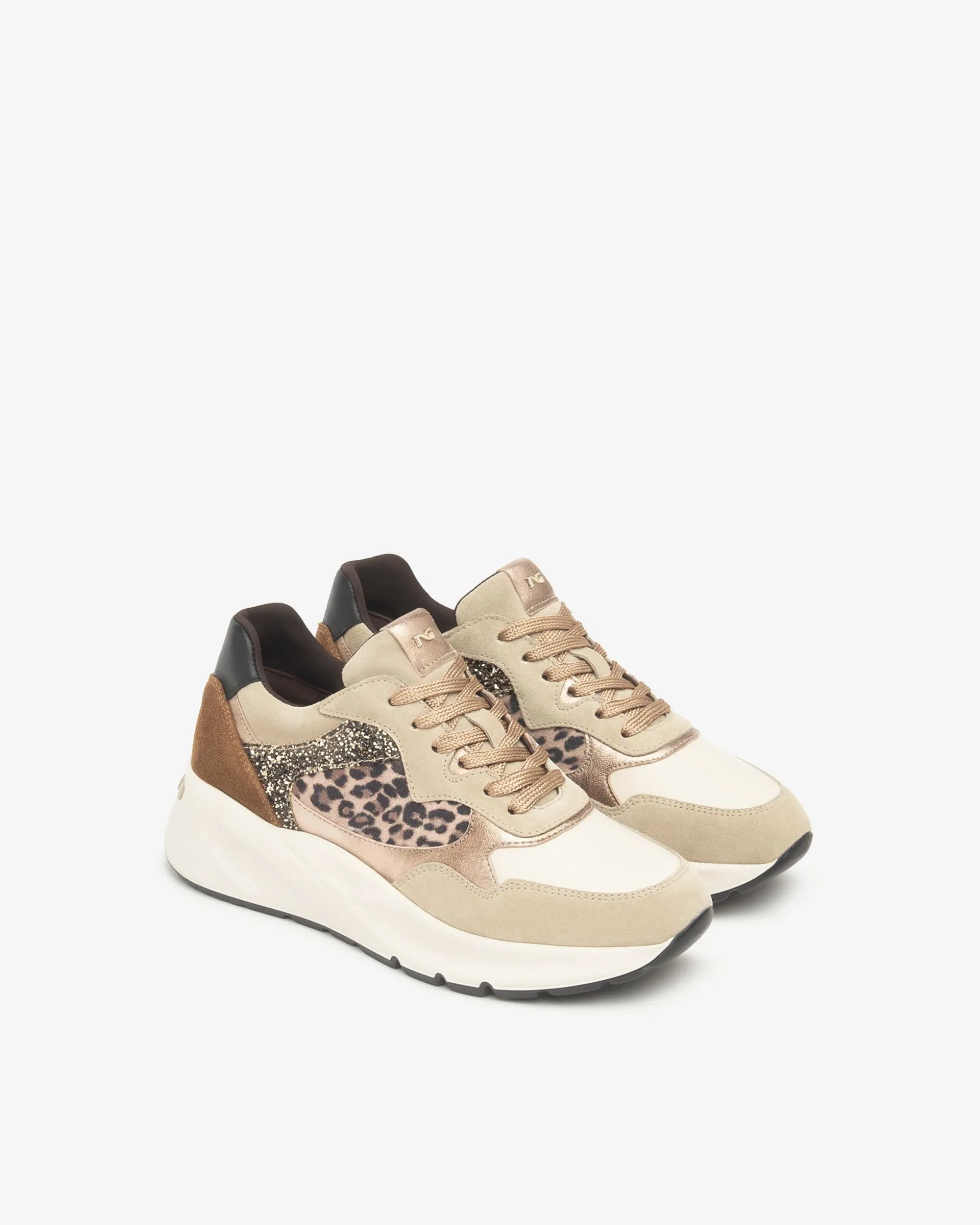 Sneakers Donna in Suede, Pelle e Materiale Tecnico