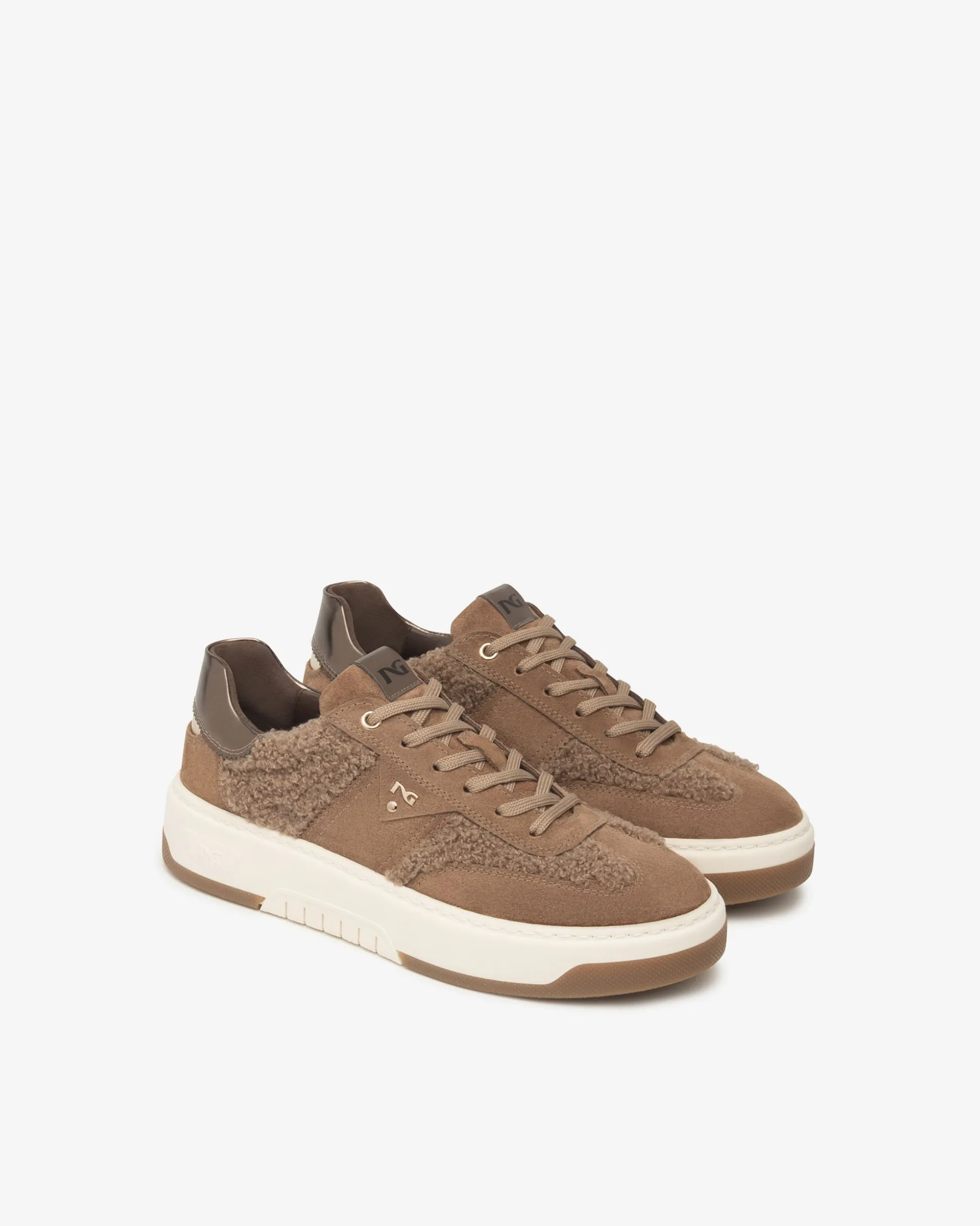 Sneakers Donna in Suede, Tessuto e Materiale Tecnico