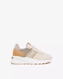 Sneakers Donna in Suede, Tela e Materiale Tecnico