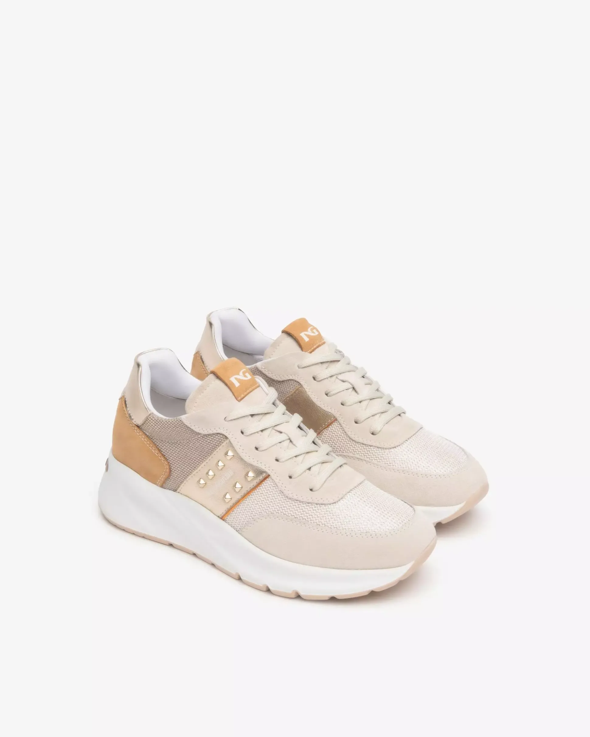 Sneakers Donna in Suede, Tela e Materiale Tecnico