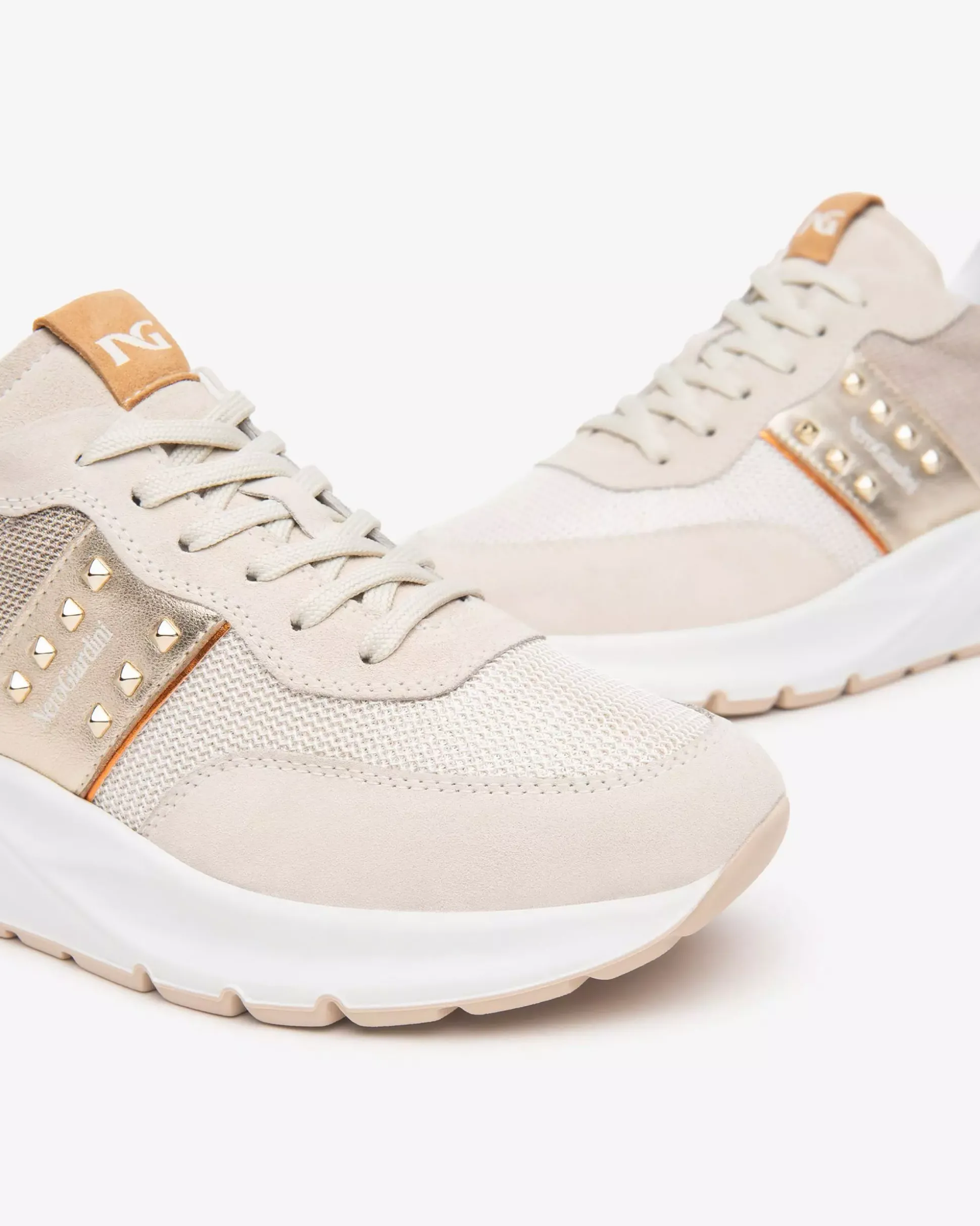 Sneakers Donna in Suede, Tela e Materiale Tecnico