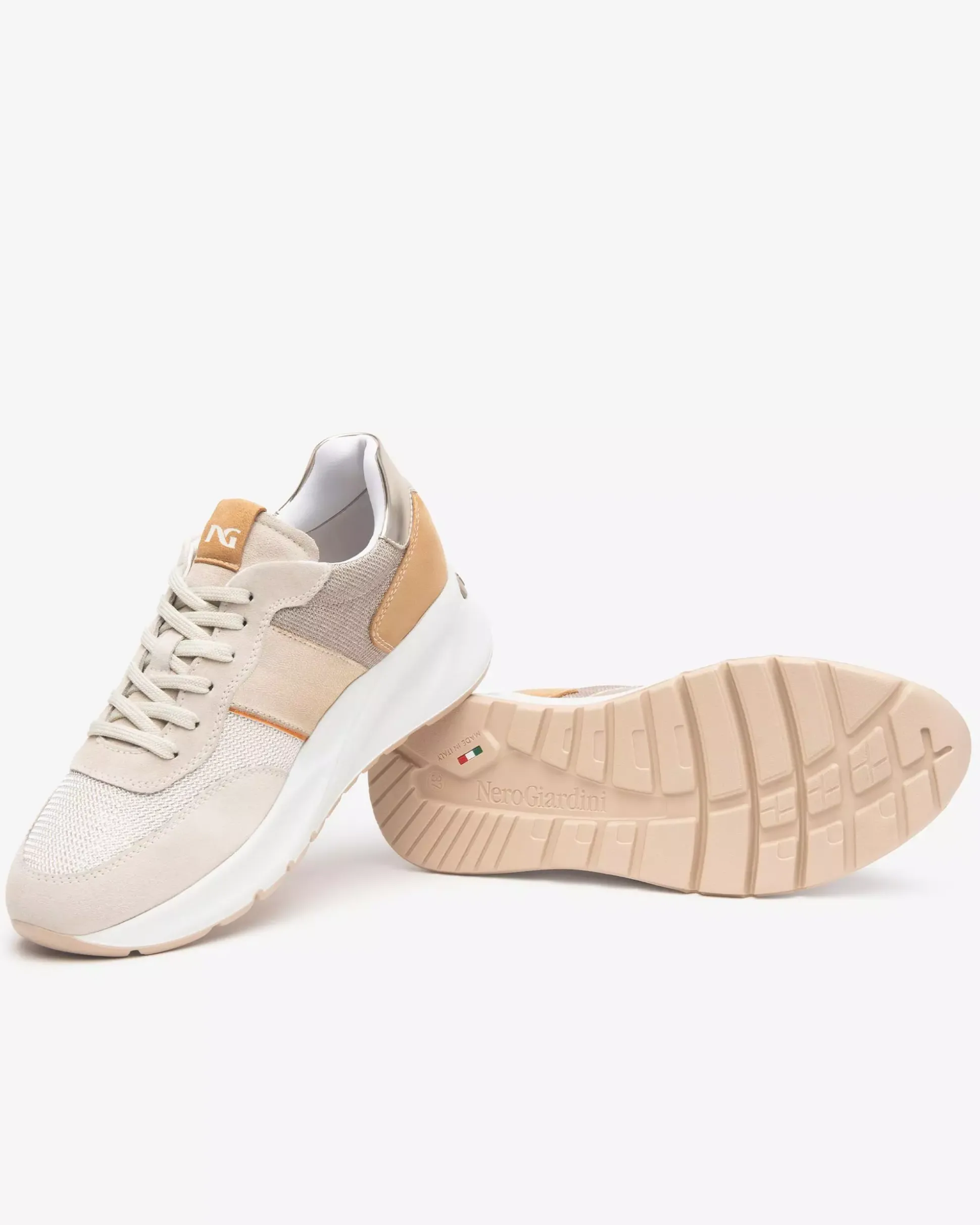 Sneakers Donna in Suede, Tela e Materiale Tecnico