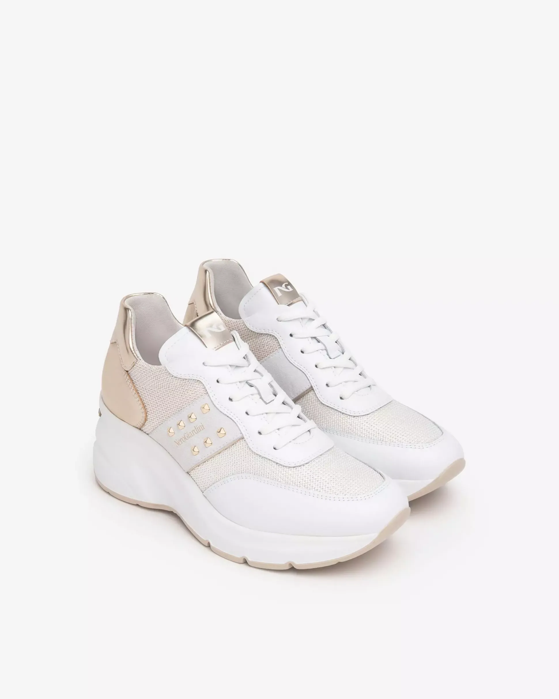 Sneakers Donna in Suede, Tela e Materiale Tecnico