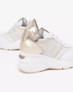 Sneakers Donna in Suede, Tela e Materiale Tecnico