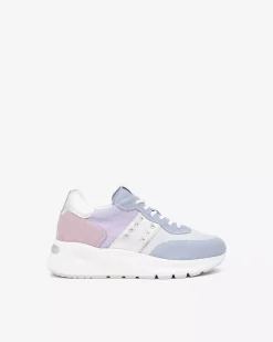 Sneakers Donna in Suede, Tela e Materiale Tecnico