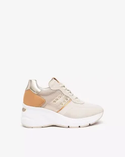 Sneakers Donna in Suede, Tela e Materiale Tecnico