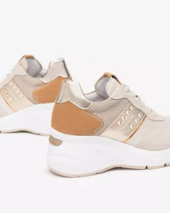 Sneakers Donna in Suede, Tela e Materiale Tecnico