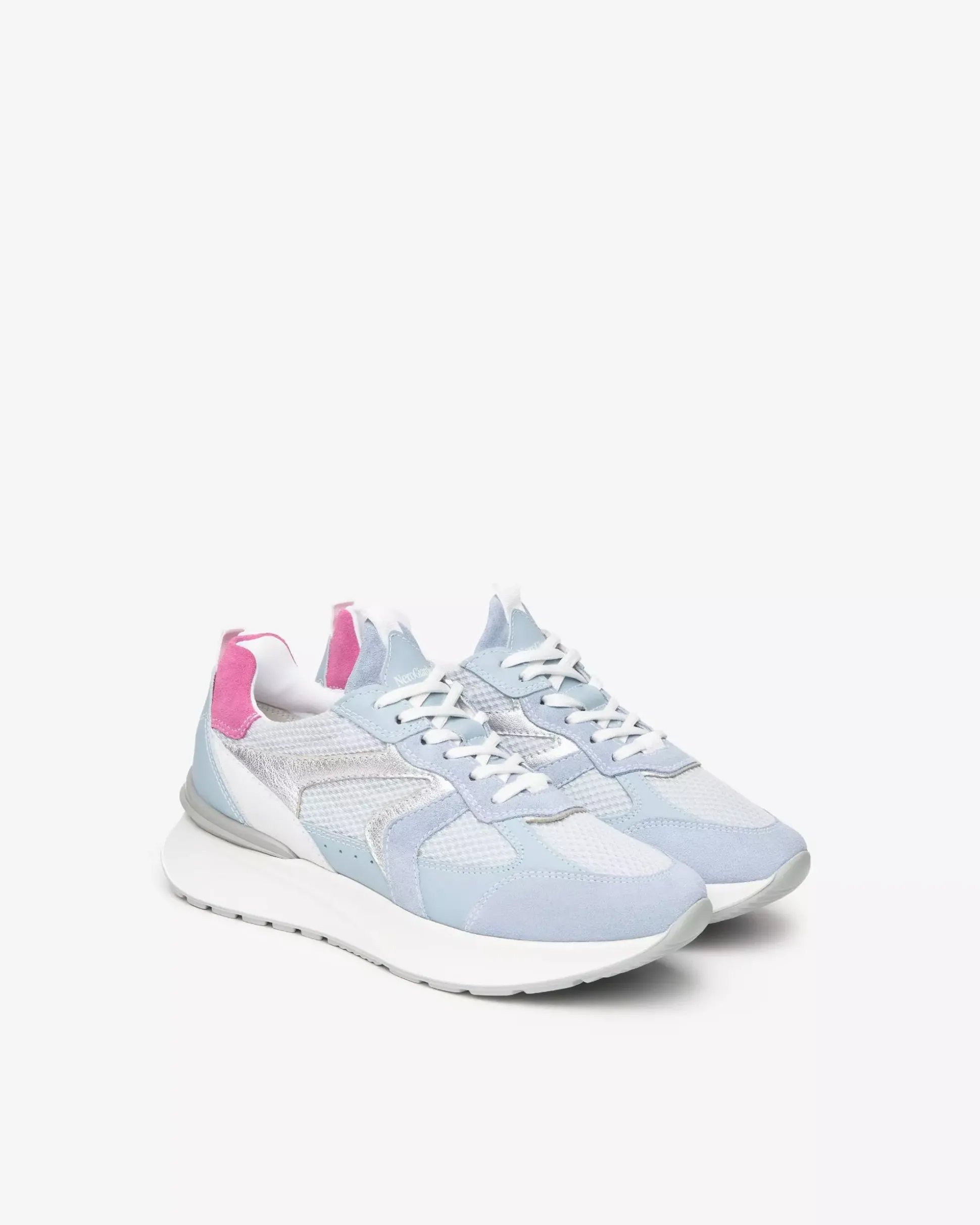 Sneakers Donna in Suede, Tela e Pelle