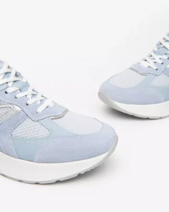 Sneakers Donna in Suede, Tela e Pelle