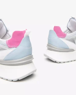 Sneakers Donna in Suede, Tela e Pelle