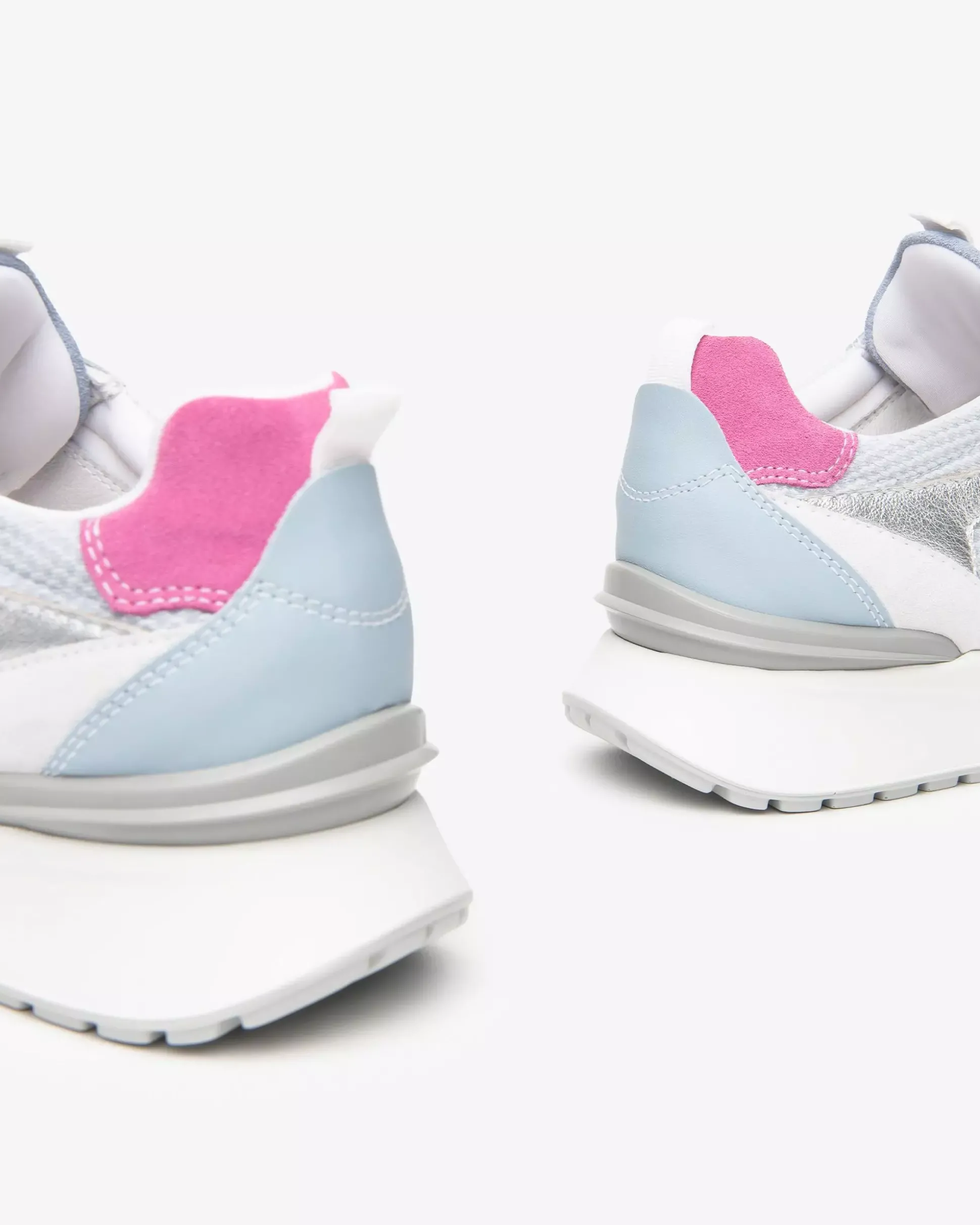 Sneakers Donna in Suede, Tela e Pelle