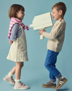 Sneakers Junior da Bambino in Camoscio e Pelle