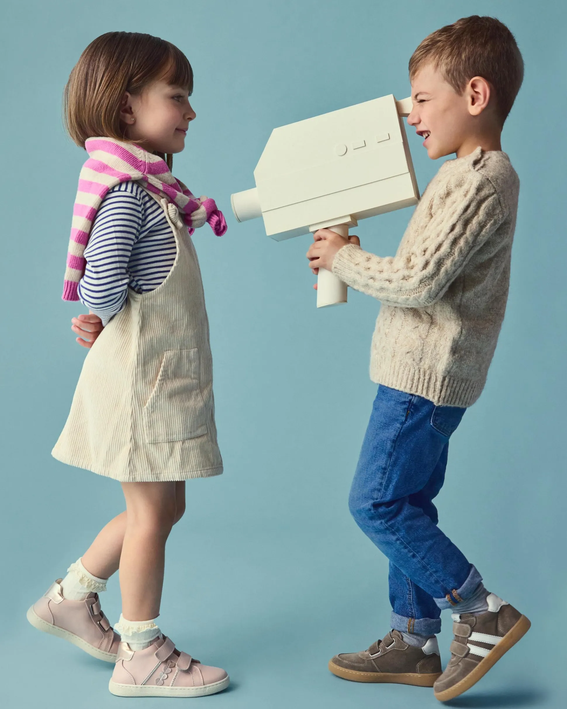 Sneakers Junior da Bambino in Camoscio e Pelle