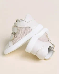 Sneakers Junior da Bambino in Pelle e Tela