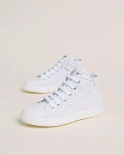 Sneakers Junior da Bambina in Tessuto e Pelle