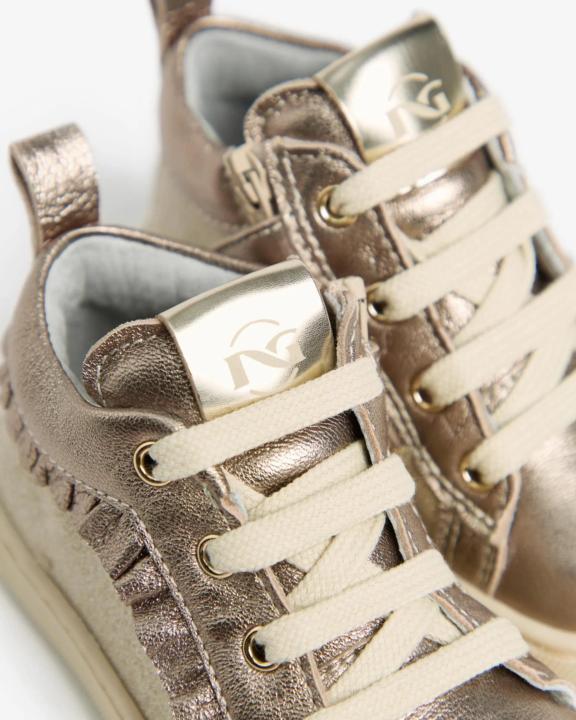 Sneakers Junior da Bambina in Pelle e Materiale Tecnico