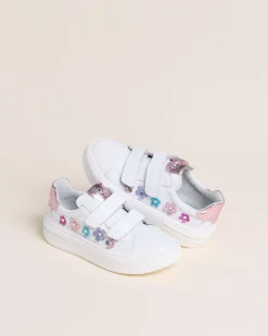 Sneakers Junior da Bambina in Pelle e Materiale Tecnico
