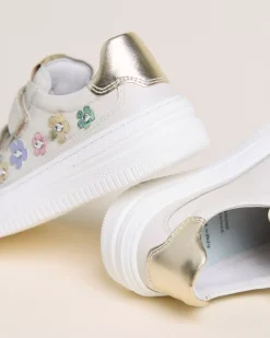 Sneakers Junior da Bambina in Pelle e Materiale Tecnico