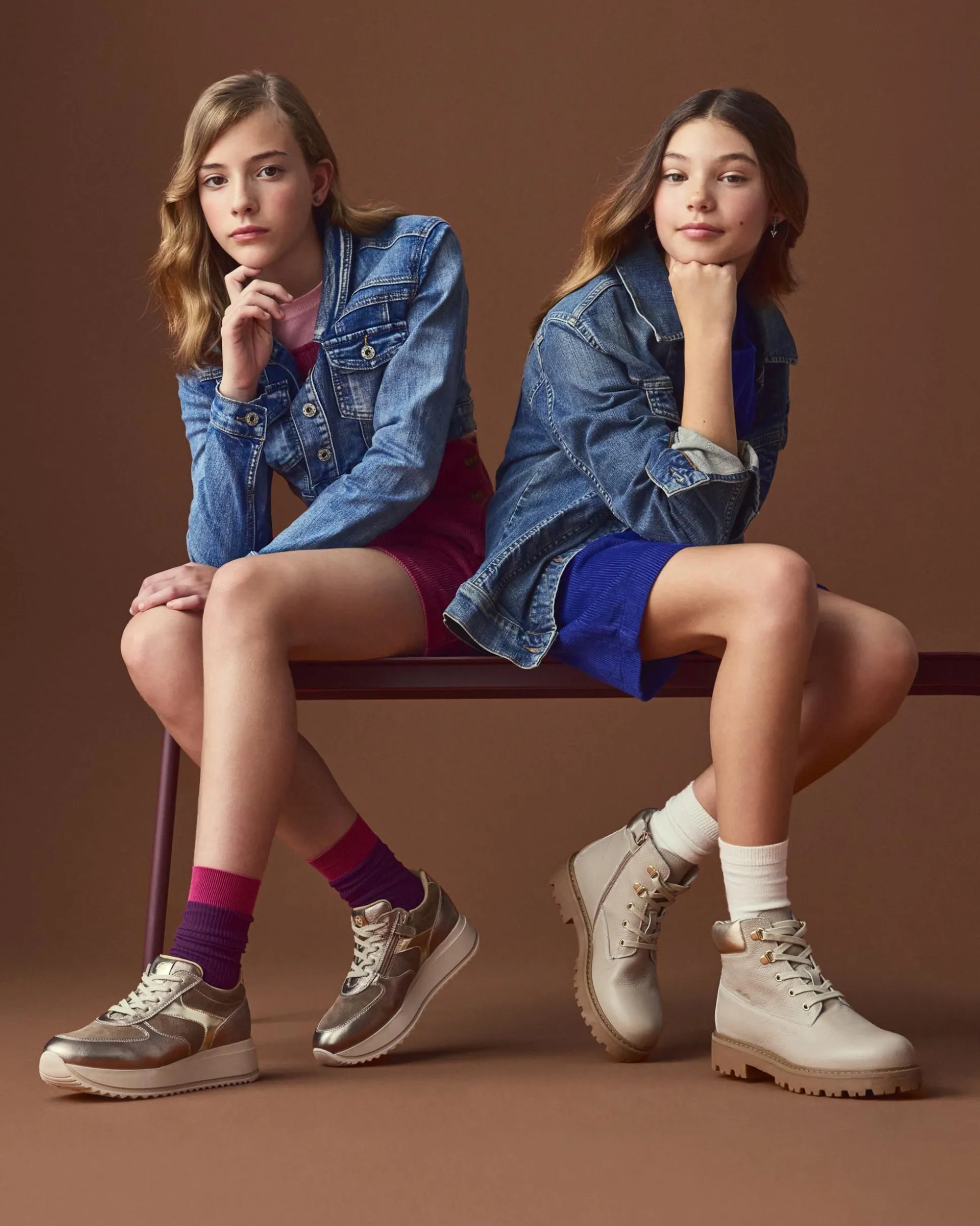 Sneakers Teen da Ragazza in Pelle, Camoscio e Materiale Tecnico