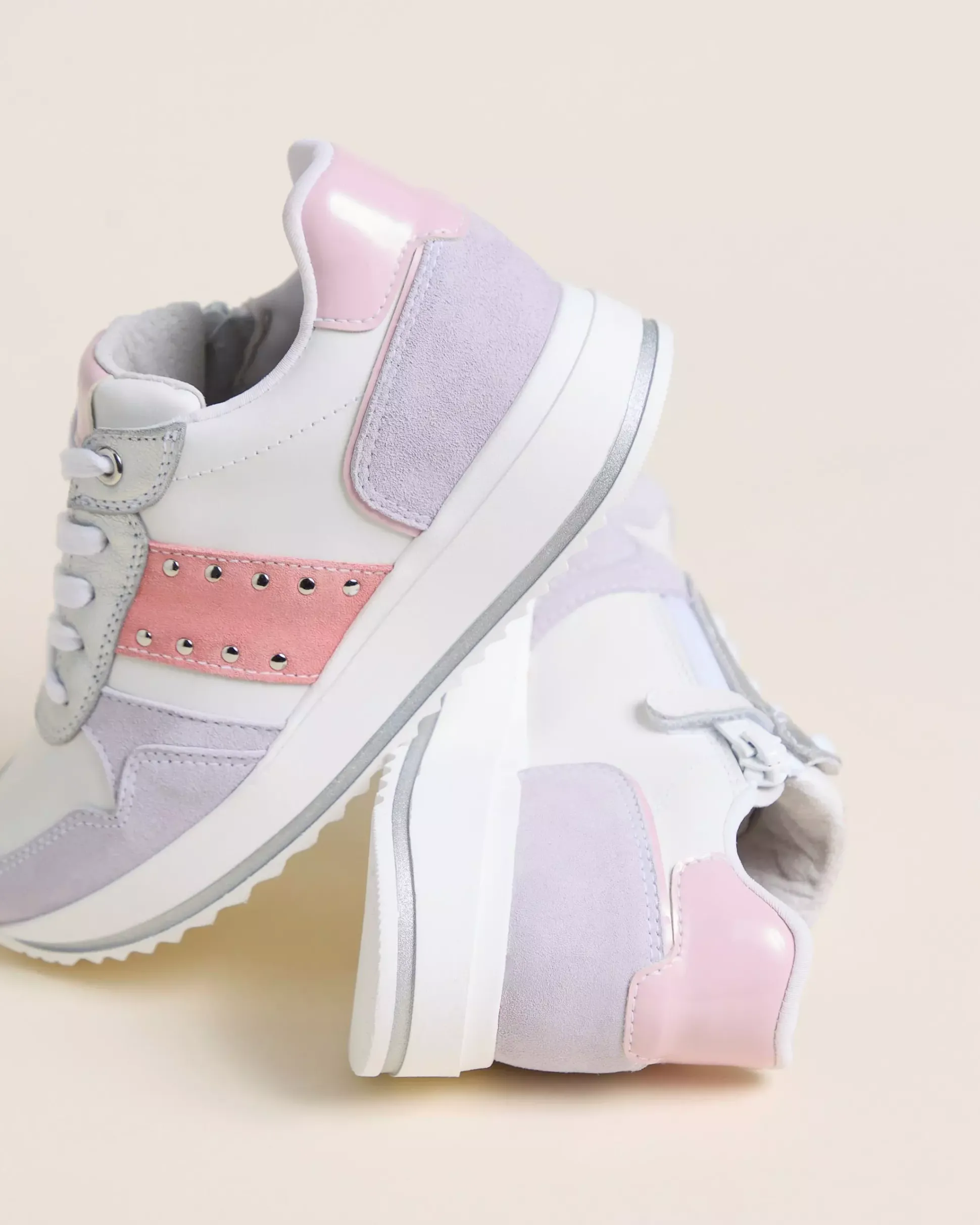 Sneakers Teen da Ragazza in Pelle, Camoscio e Materiale Tecnico