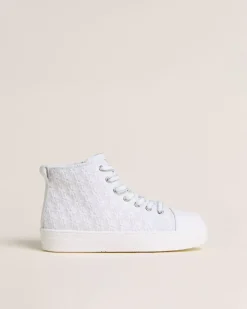 Sneakers Teen da Ragazza in Tessuto e Pelle