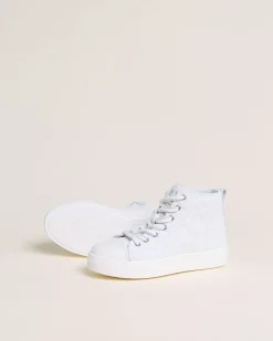 Sneakers Teen da Ragazza in Tessuto e Pelle