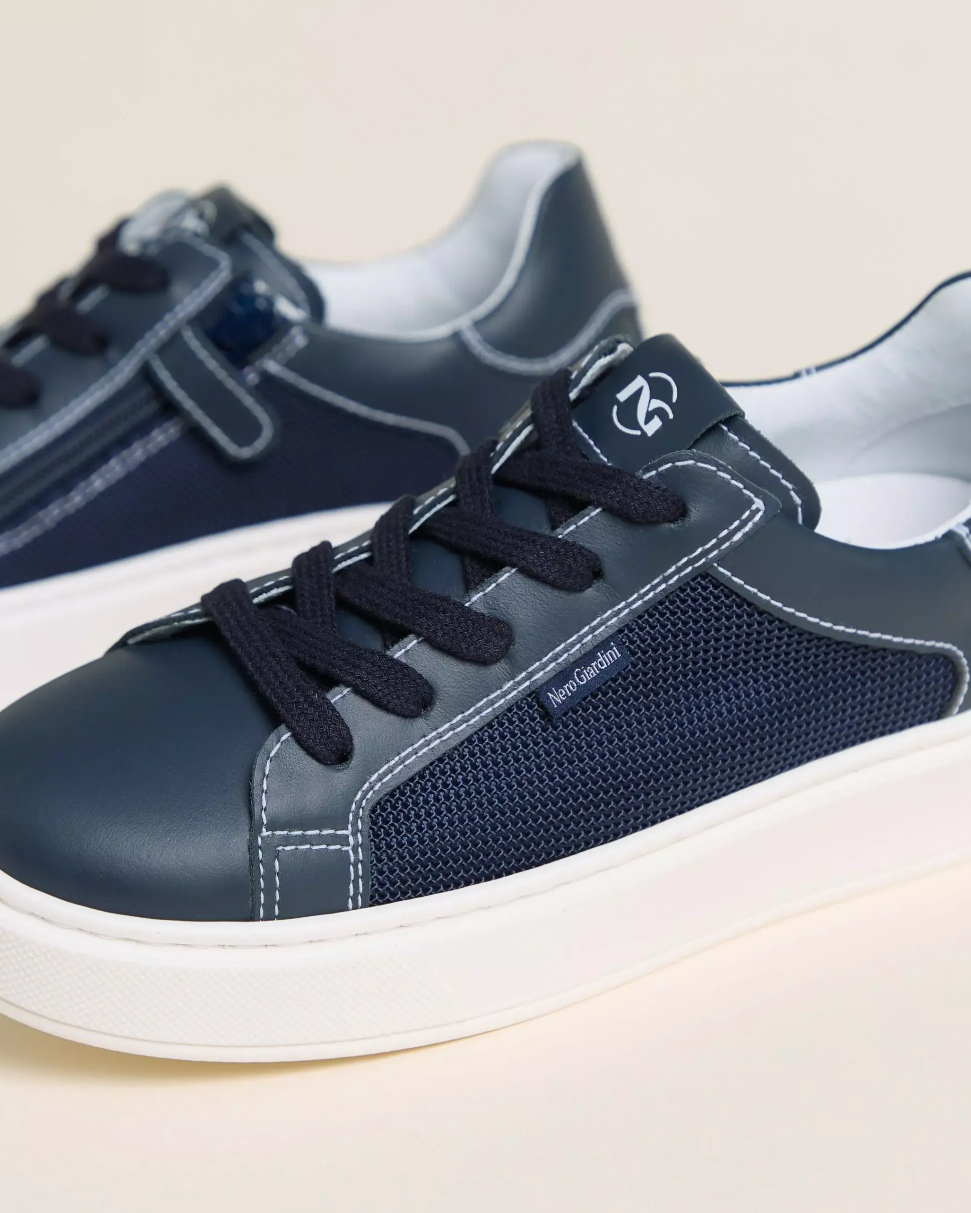 Sneakers Teen da Ragazzo in Pelle e Tela