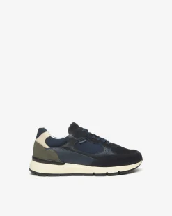 Sneakers Uomo in Camoscio, Pelle e Tela