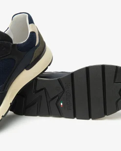 Sneakers Uomo in Camoscio, Pelle e Tela