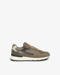 Sneakers Uomo in Camoscio, Pelle e Tela