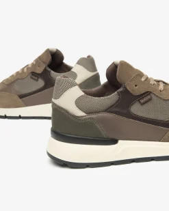 Sneakers Uomo in Camoscio, Pelle e Tela