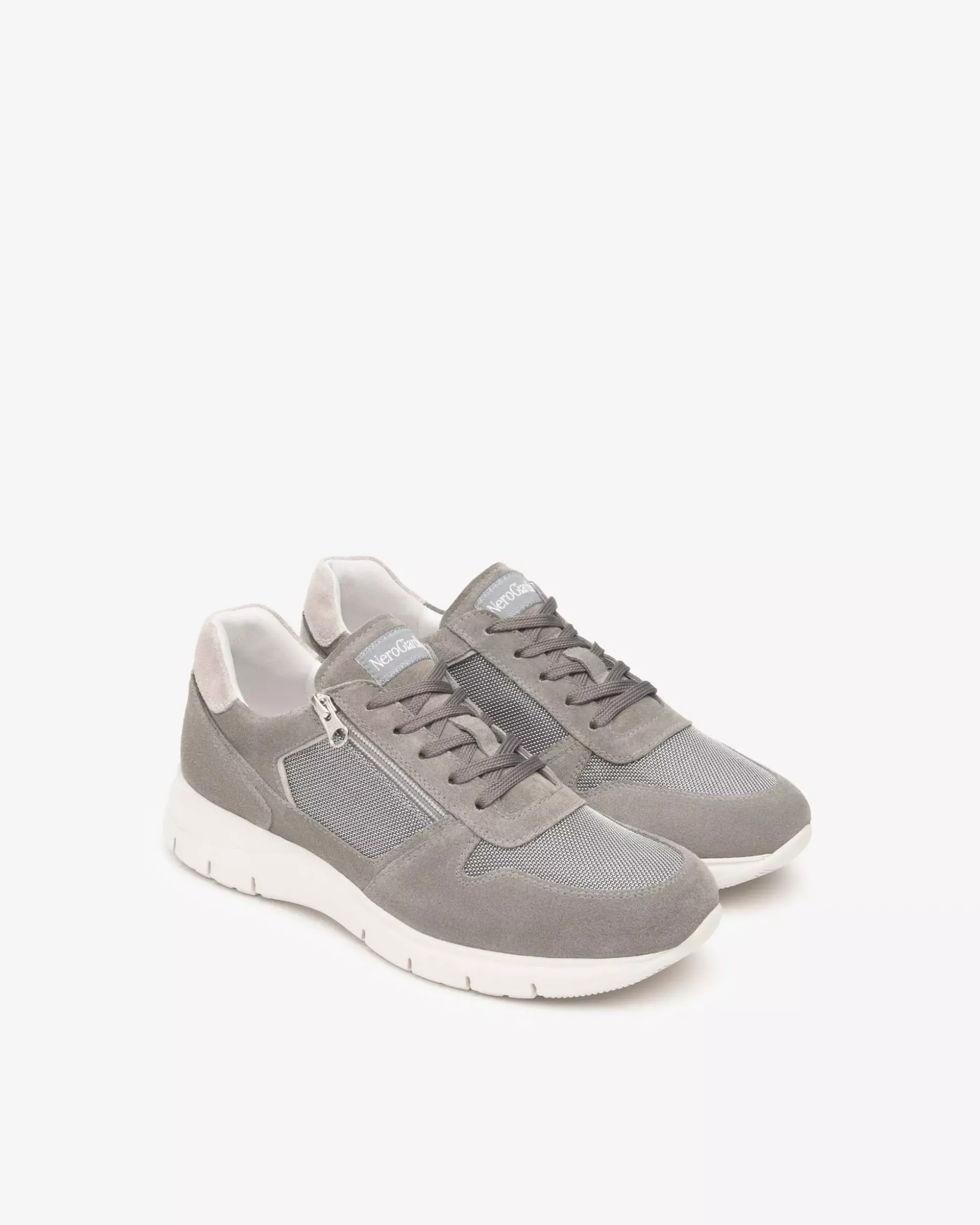 Sneakers Uomo in Camoscio e Tela
