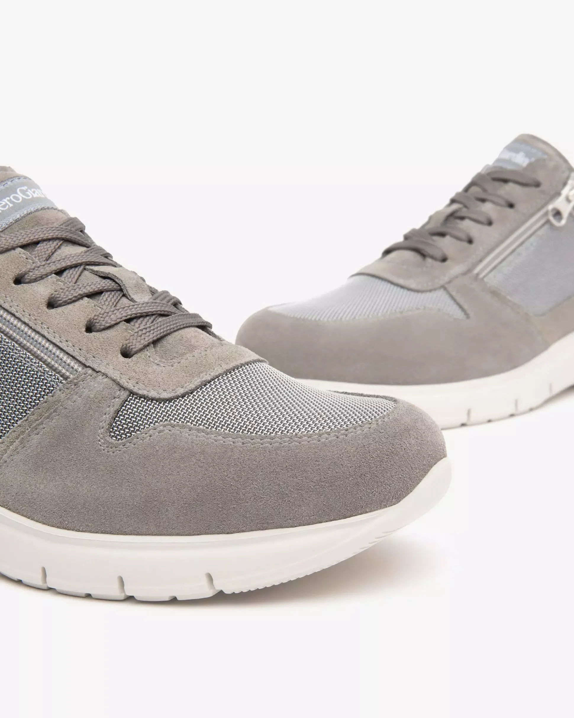 Sneakers Uomo in Camoscio e Tela